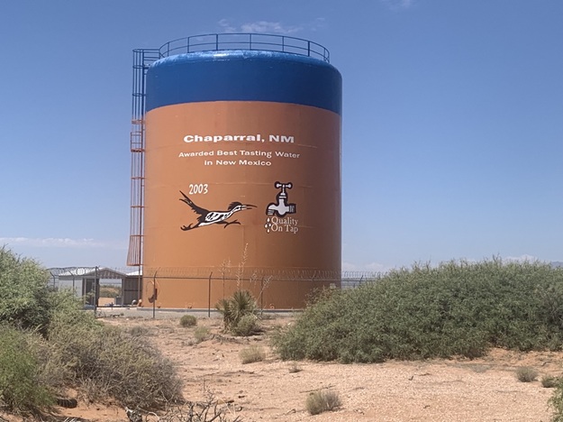 Water tank in Chaparral NM
