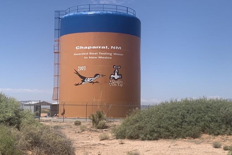 Water tank in Chaparral NM
