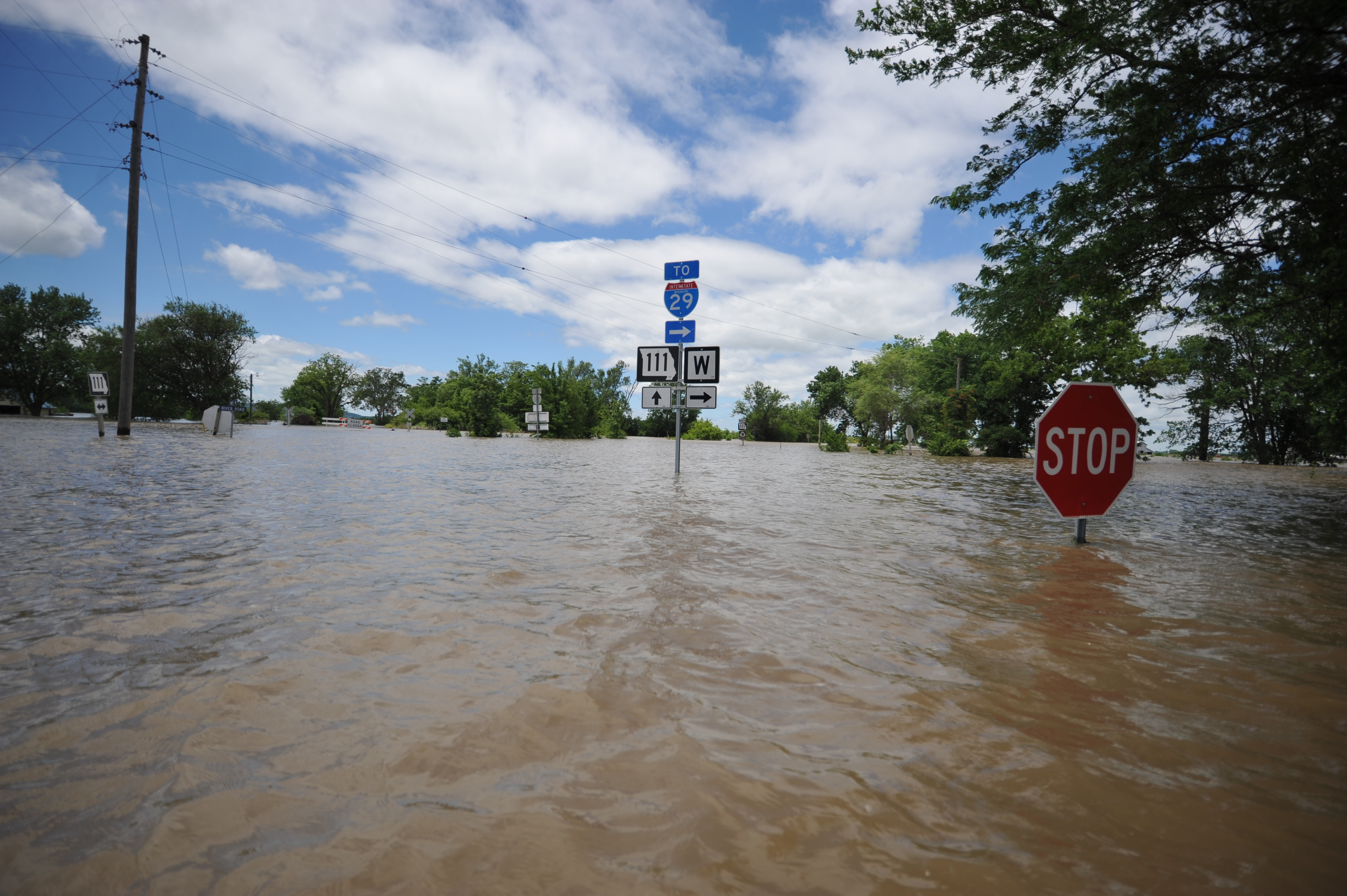 flooded road